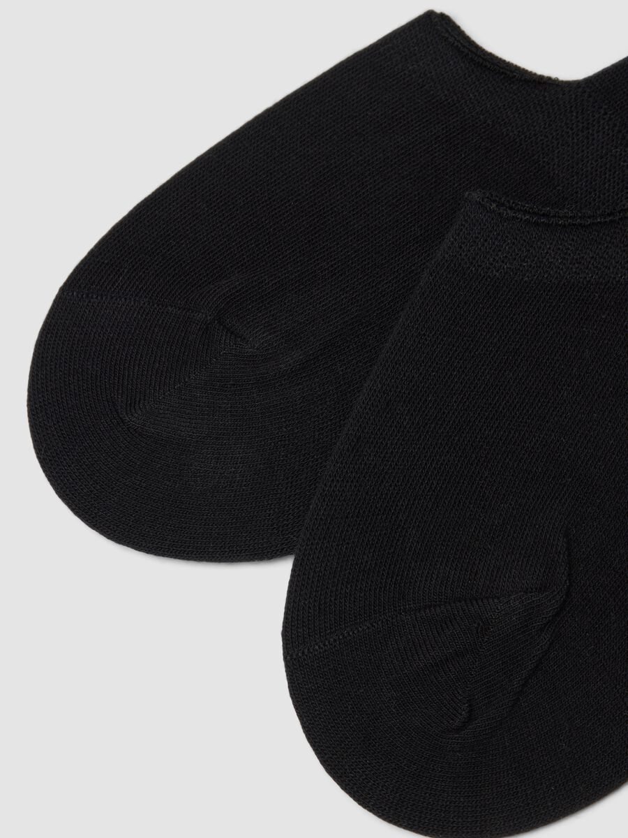 Pack of five black socks in stretch organic cotton_1