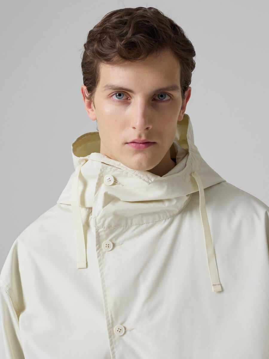 Selection short oversized jacket with hood_1