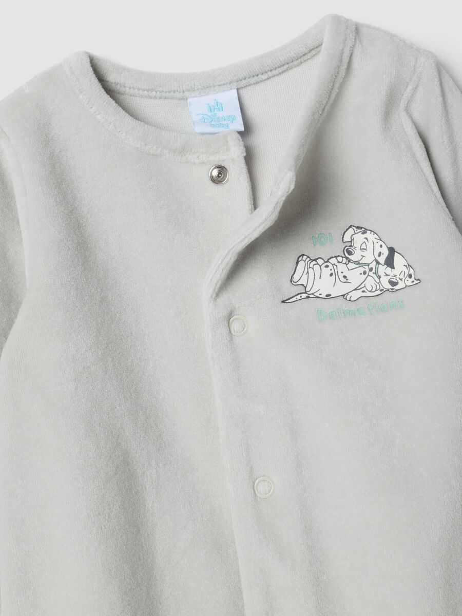 2-pack grey and white cotton-blend sleepsuits with 101 Dalmatians print_3