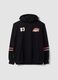 Black cotton-blend hoodie with Anaheim Ducks print_4