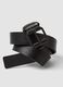 Black belt with square metal buckle_2