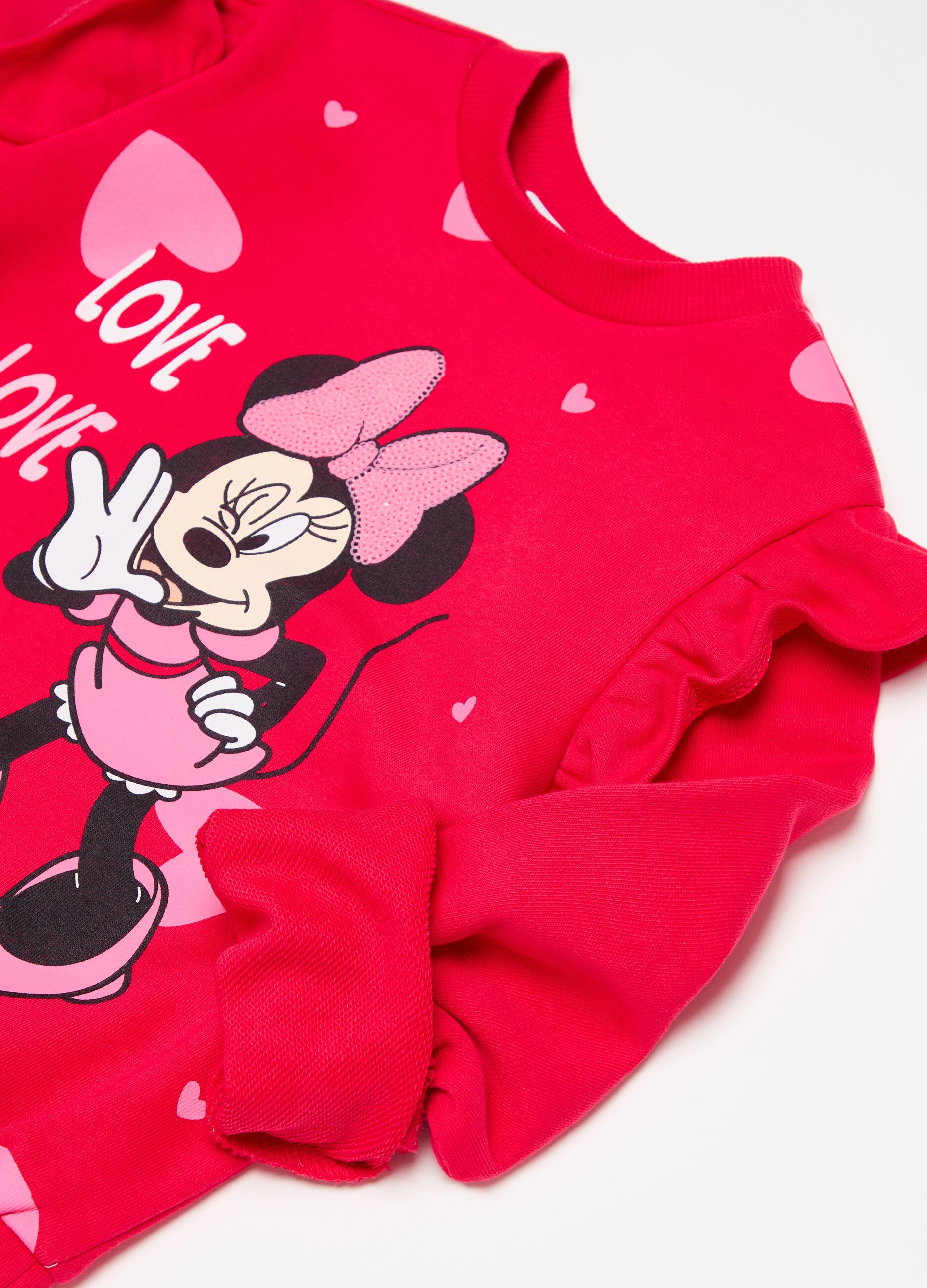 Fleece jogging set with Minnie Mouse print
