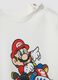 White pure cotton Mario Kart crew-neck T-shirt, regular fit_3
