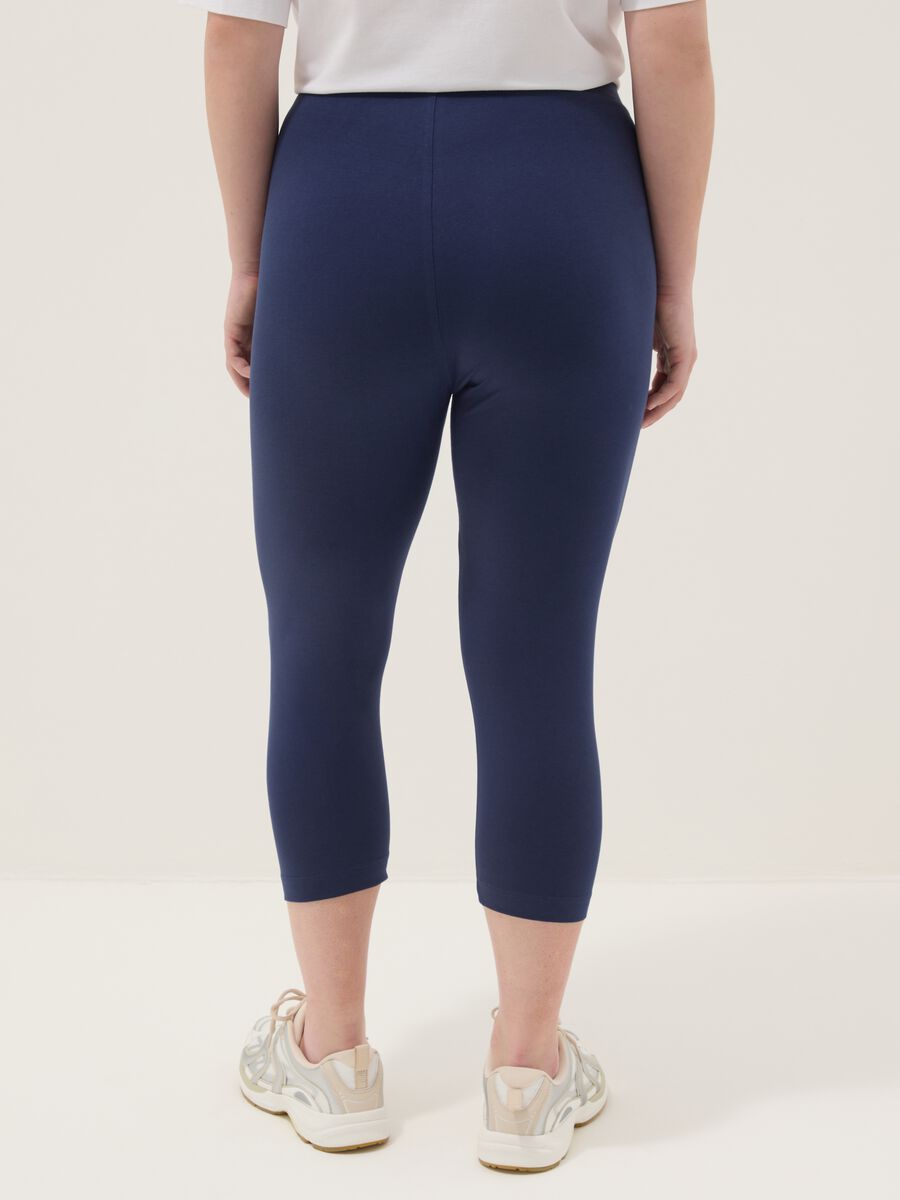 Blaue Leggings aus elastischer Baumwolle_2