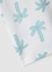 White pure organic cotton baby T-shirt with palm print_3