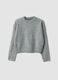Grey marl stretch jersey top with sequins, regular fit_0