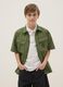Boys&rsquo; green pure cotton shirt, oversized fit_0