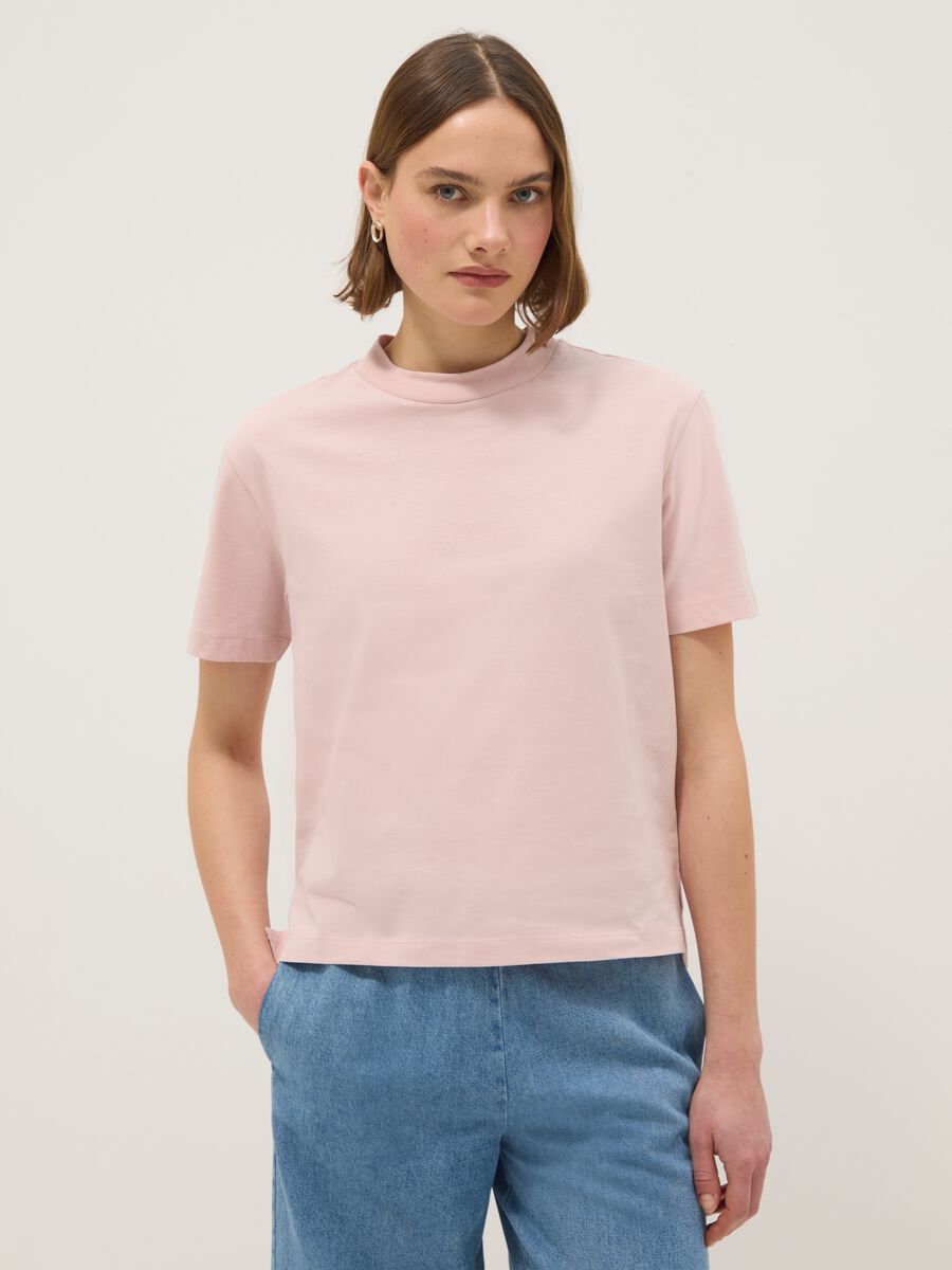 Pink pure cotton T-shirt regular fit_0
