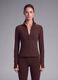 Brown fitted full-zip jacket in stretch fabric ALTAVIA STUDIO_3