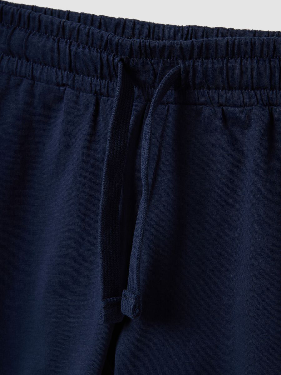 Girls&rsquo; blue pure cotton regular-fit shorts_2