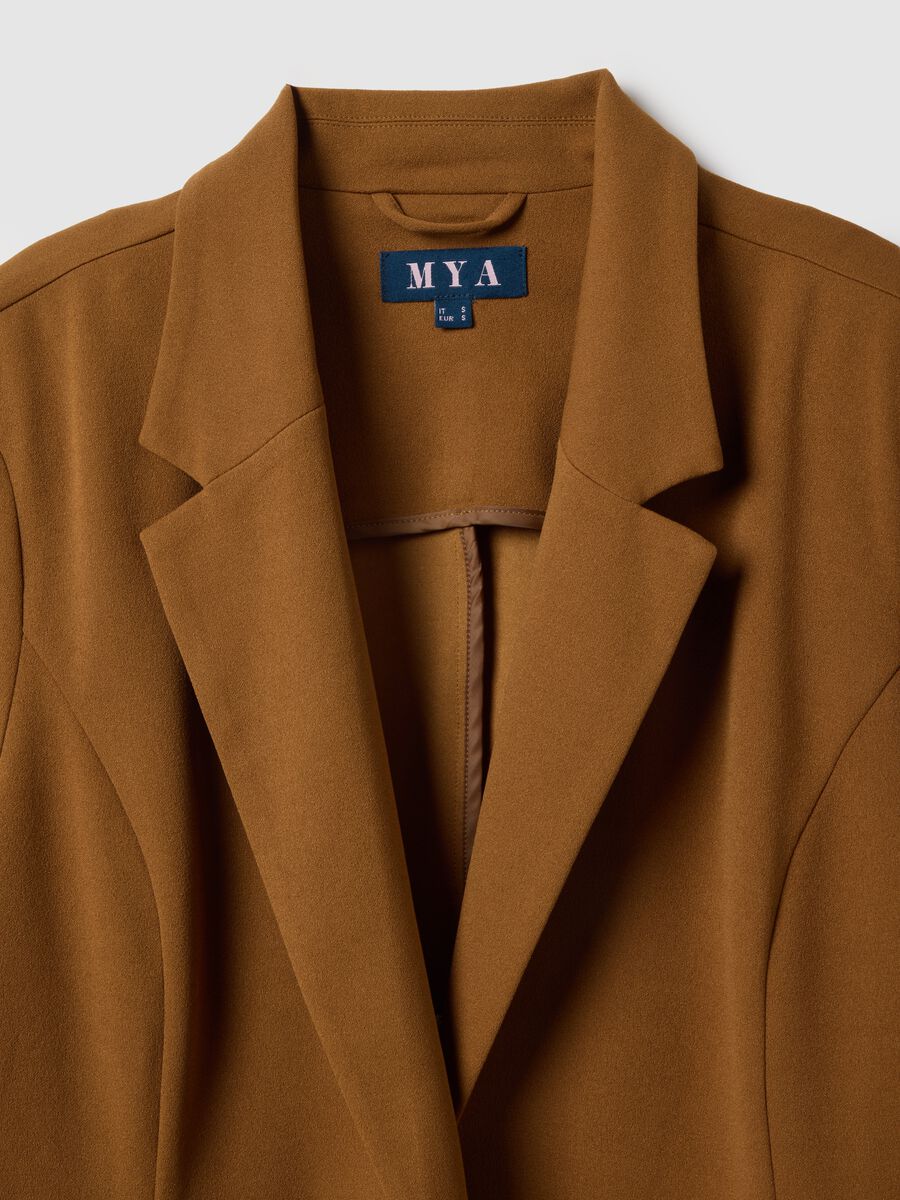 Brown Regular Fit Blazer_5