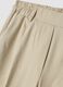 Beige Palazzo-Hose aus elastischer Viskose_5
