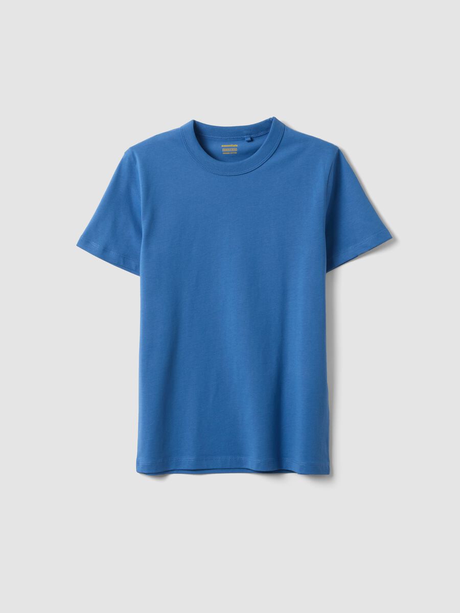 Boys' blue pure cotton regular-fit T-shirt_0
