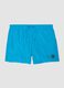 Blue swim shorts with elasticated waist and drawstring_4