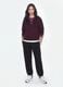 Pantaloni jogger neri in misto cotone con coulisse_0