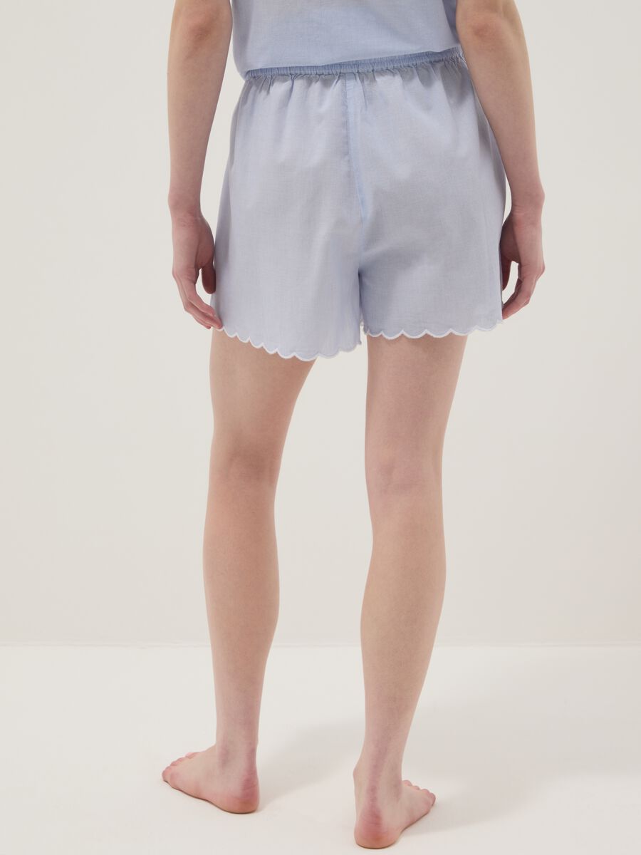 Hellblaue Pyjama-Shorts aus Bio-Baumwolle_2