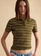Striped green polo in stretch cotton_3
