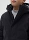 Black padded jacket with hood for boys regular fit_2