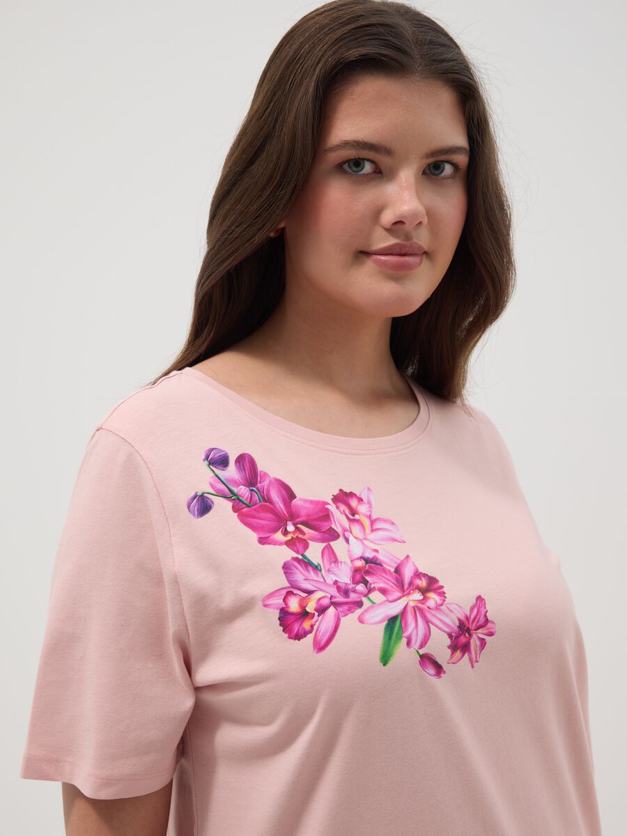 Rosa T-Shirt aus reiner Baumwolle, Regular Fit mit Druck_3