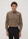 Camicia marrone regular fit con collo button-down easy iron_0