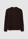 Brown regular fit tricot jumper_4