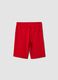 Boys&rsquo; red cotton-blend comfort-fit shorts_1