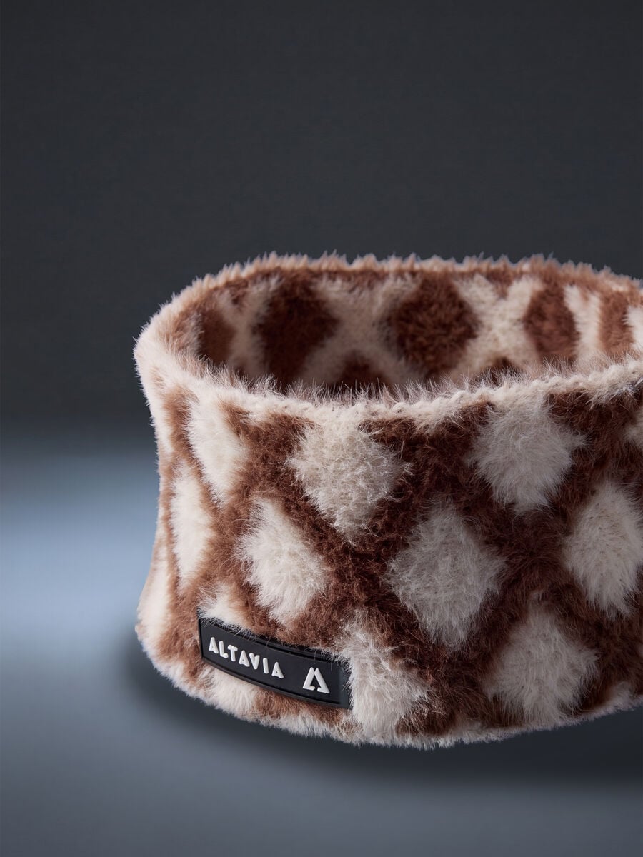 White geometric-pattern headband ALTAVIA WITH DEBORAH COMPAGNONI_1