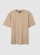 Beige Pure Cotton Relaxed Fit T-Shirt_4
