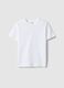 White children's crew neck t-shirt in pure cotton regular fit_0