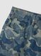 Blue pure cotton denim skater-fit shorts_5