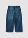 Jeans blu in puro cotone baggy fit per bambino_1