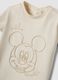 Beiges Baby-T-Shirt-Set aus reiner Baumwolle mit Mickey-Mouse-Print_2