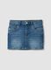 Blue stretch-cotton denim mini skirt_4
