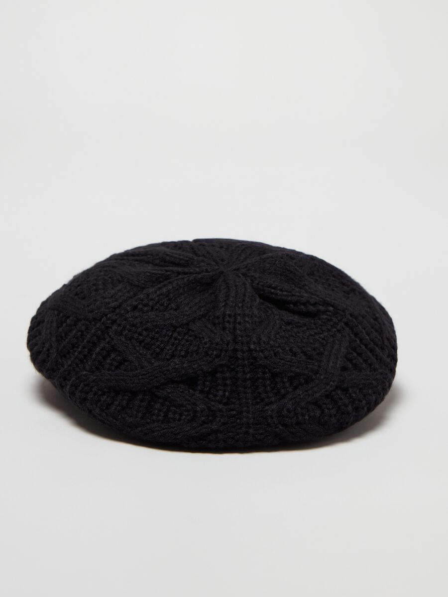 Beret with argyle pattern_2