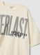 White oversized pure cotton T-shirt with front logo_5