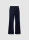 Blue stretch-cotton bootcut jeans_1
