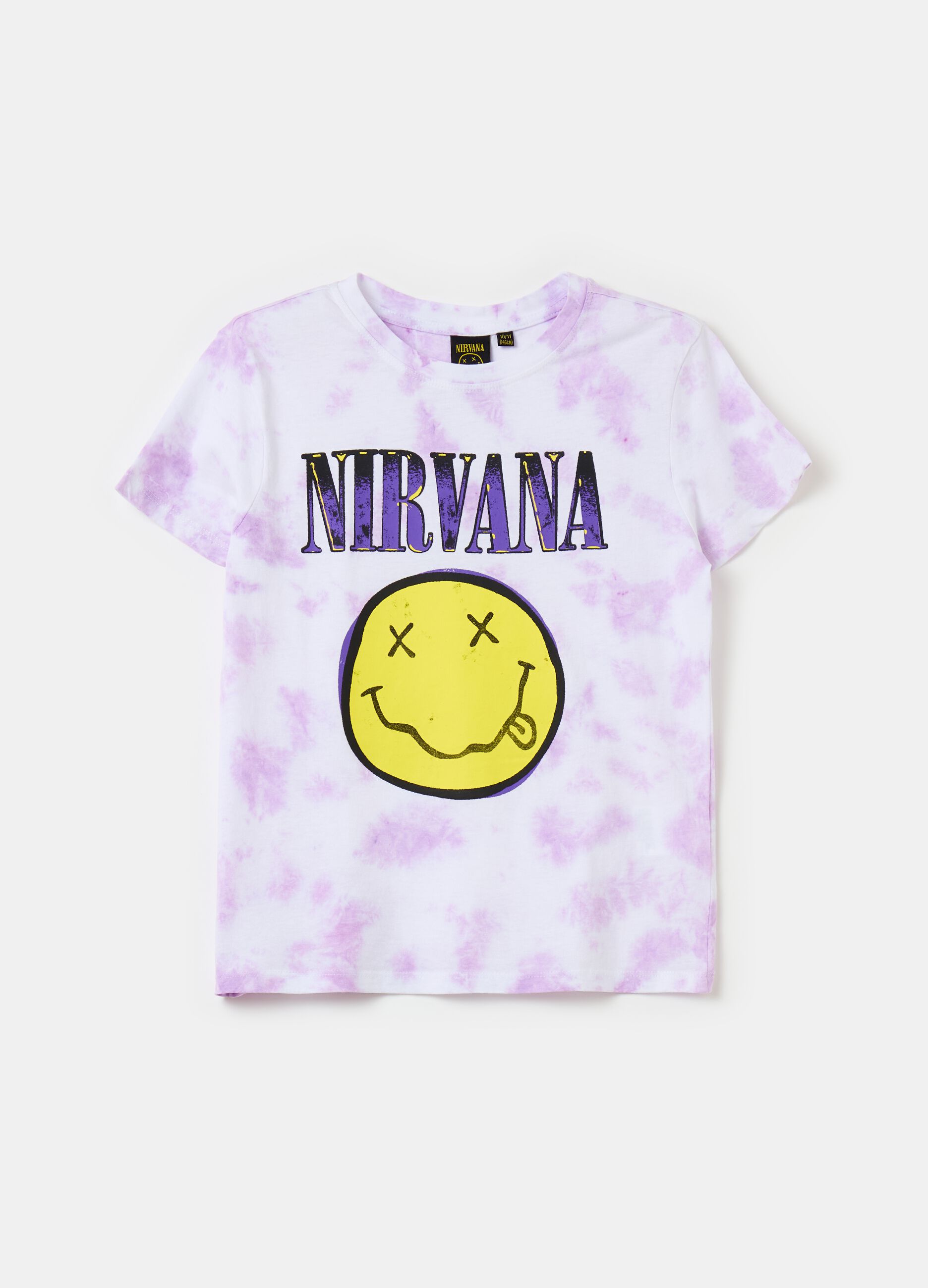 Camiseta Tie Dye con estampado Nirvana