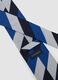 Blue pure silk tie with diagonal stripes_1