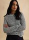 Bunter Baumwollmischpullover im Regular Fit mit Strickdesign_0