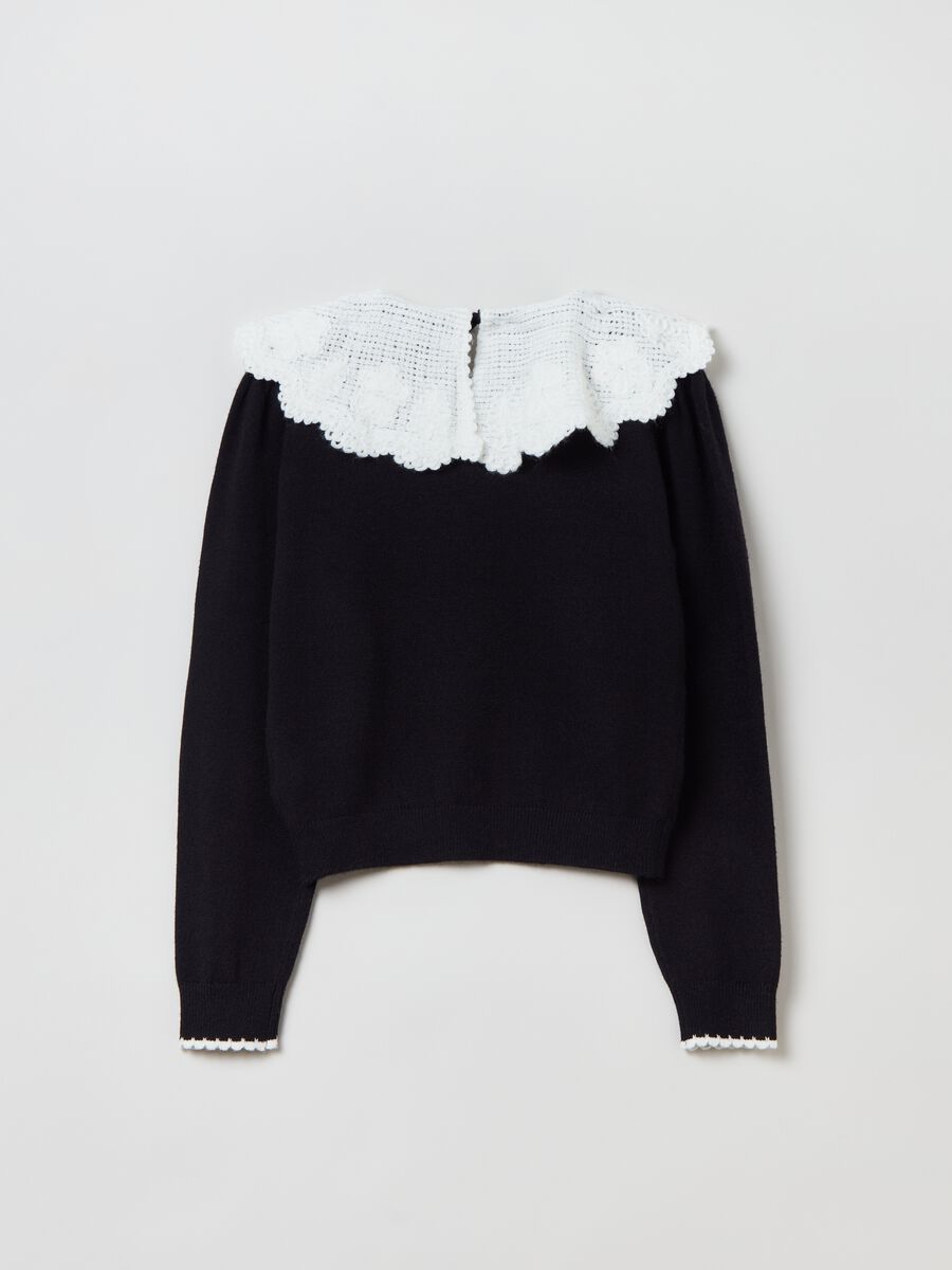 Pullover with Peter Pan collar and bow_1