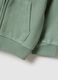 Gr&uuml;ner Kinderhoodie aus reiner Baumwolle, Regular Fit mit Rei&szlig;verschluss_3