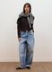 Brown cable-knit wool-blend cardigan_1