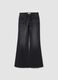 Black bootcut stretch-cotton jeans with rhinestones_0