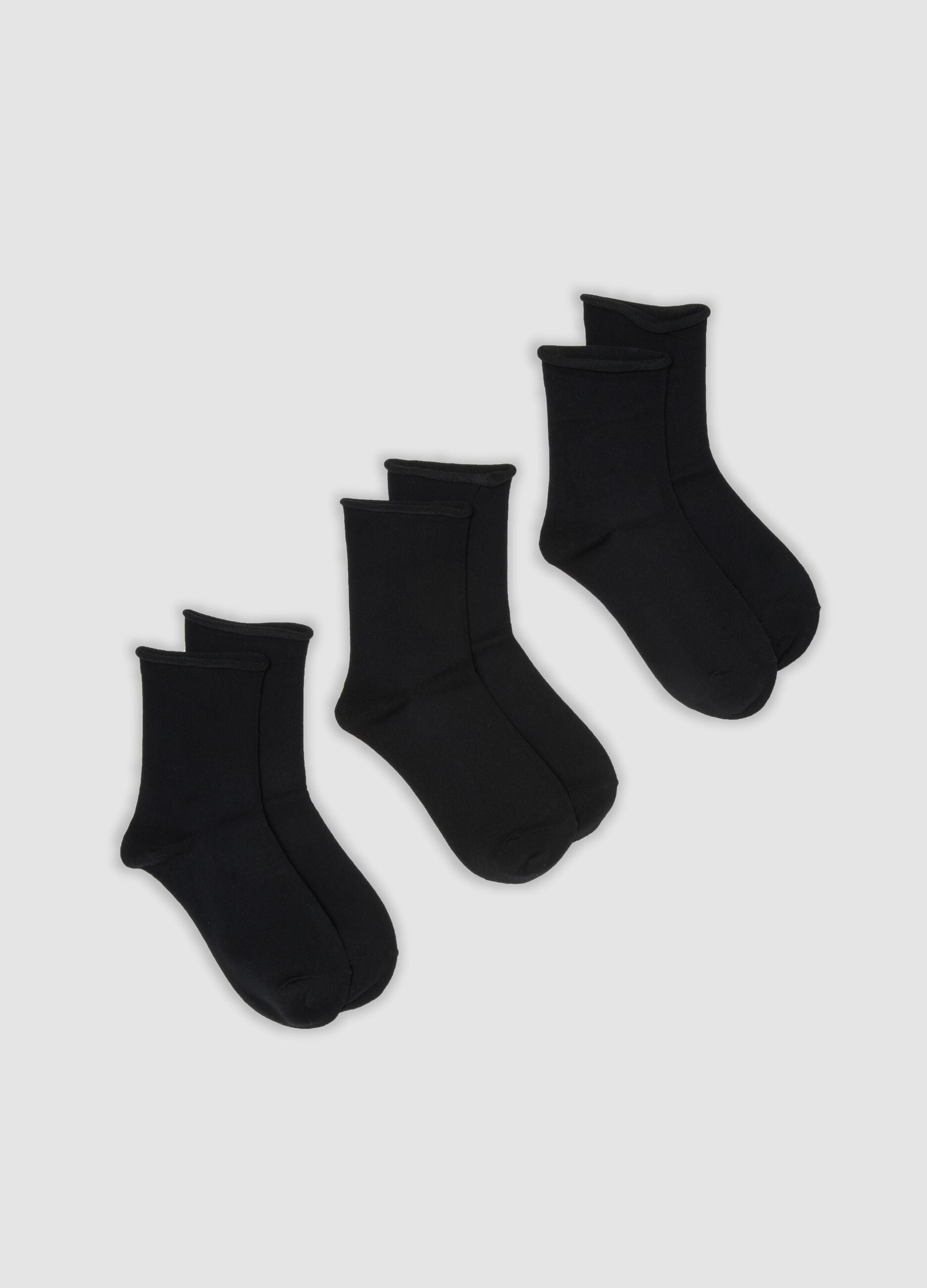 3er-Pack schwarze Socken aus Bio-Baumwolle