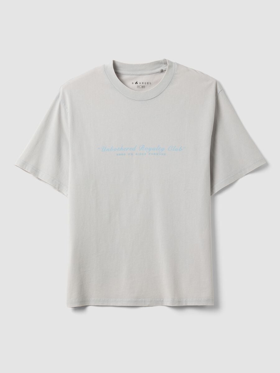 Grey short-sleeve pure cotton T-shirt_5