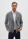 Grey Wool Blend Slim Fit Blazer_0