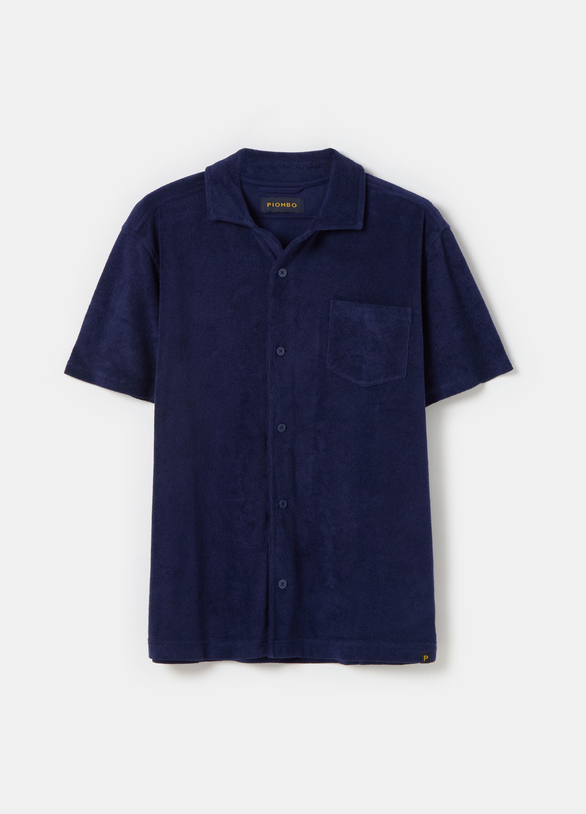 Reverse French terry polo shirt