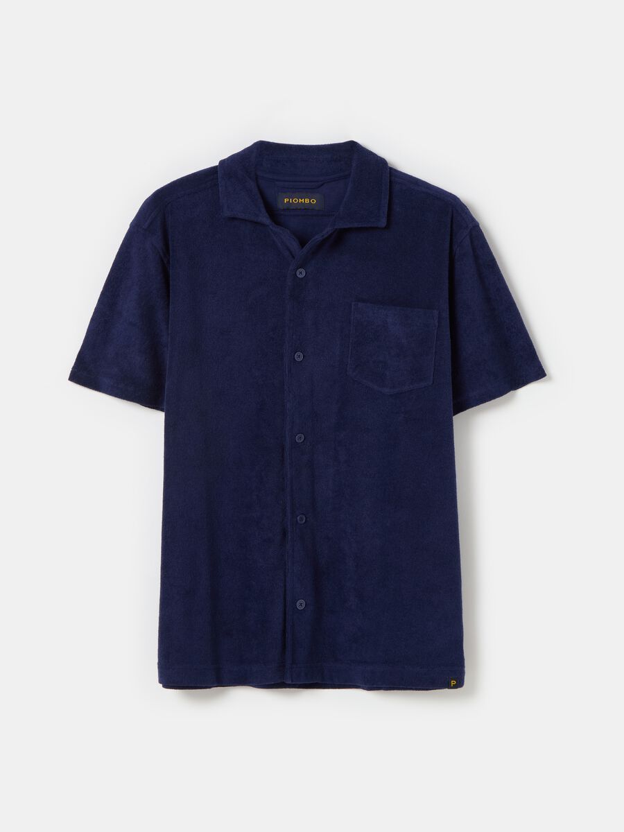 Reverse French terry polo shirt_3
