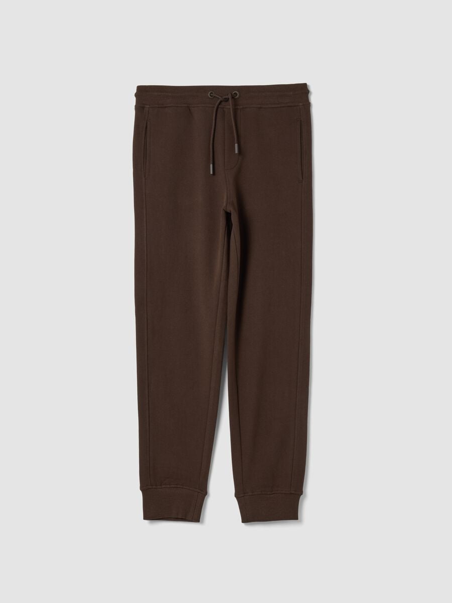 Brown jogger trousers in pure organic cotton_5