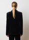 Slim fit black velvet blazer_3
